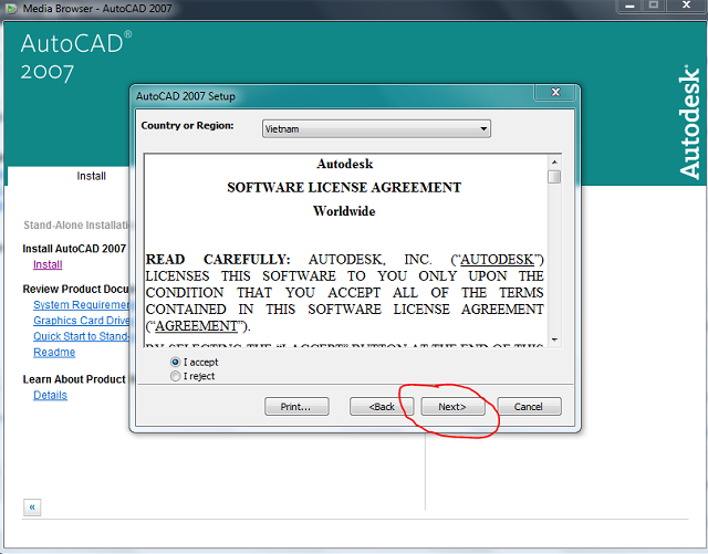 Tải Autocad 2007 full vĩnh viễn - Link Hướng Dẫn Cài Đặt Chi Tiết 8 Các bước cài đặt autocad 2007